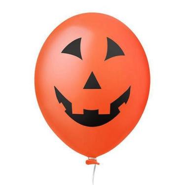 Imagem de Balão Festa Halloween Bexiga Abobora p/ Decoração Temática Nº11  c/ 25