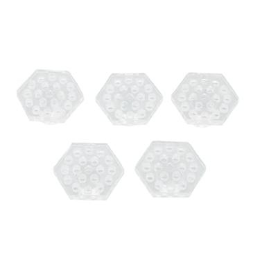 Imagem de 5pcs aquário acrílico titular de transparente forma hexadecida rack de fragmento de para aquário