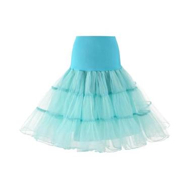 Imagem de Saia feminina de tule vintage dos anos 50 com meio deslizamento e tutu