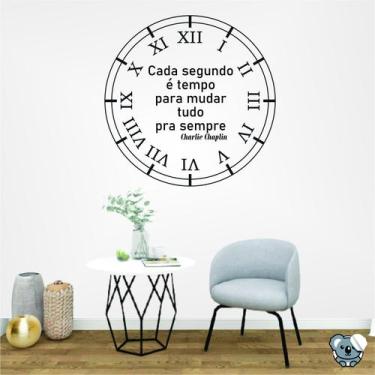 Imagem de Adesivo de parede Frase Charlie Chaplin Cada segundo... - Colakoala Ad