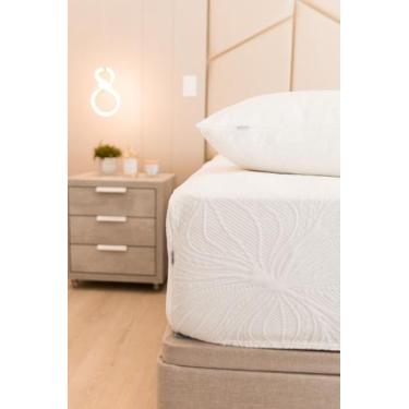 Imagem de Capa de Colchão Premium Branca de Malha Jacquard - SYS Home Decor, Kin