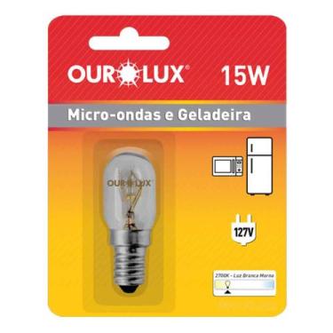 Imagem de Lampada para Microondas Geladeira Fogão 15W E14 127V Ourolux