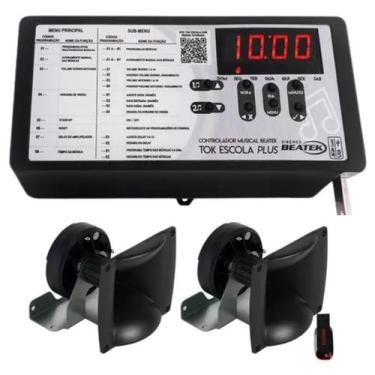 Imagem de Sirene musical tok escola autistas tdah + Conjunto de 2 cornetas plást