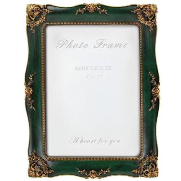 Imagem de Porta-retratos YEPOTUE Vintage 13x18cm verde para parede ou mesa