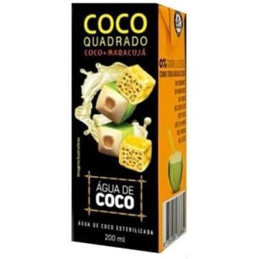 Imagem de Água De Coco Quadrado 27 Caixinhas 200ml - Maracujá