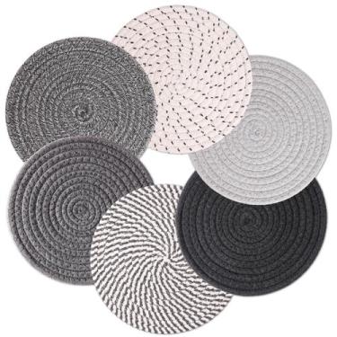 Imagem de Conjunto de trivets Billbotk 8 Hot Pads resistentes ao calor e corda d