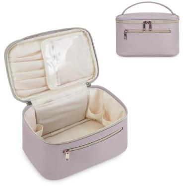 Imagem de Bolsa de maquiagem Wandering Nature Travel Organizer Vegan Leather