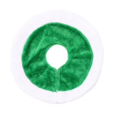 Imagem de Saia para árvore de Natal, branca, rosa, vermelha, para árvore de Natal, esquete jacquard caxemira, floco de neve, enfeite de Natal para decoração de árvore de Natal (verde, 28 cm)
