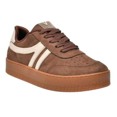 Imagem de Via Marte Tênis Camurça Elegante Cinnamon Bege, Cinnamon, Bege, Gold, 