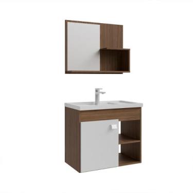 Imagem de Gabinete Armario para Banheiro Bia com Cuba e Espelheira - MGM Móveis,