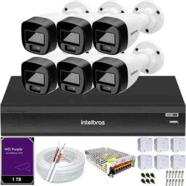 Imagem de Kit Intelbras 6 Câmeras Segurança VHD 3220b Microfone áudio Full Color