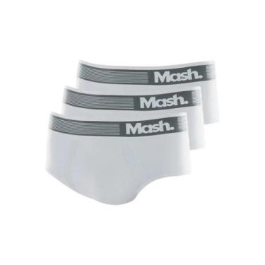 Imagem de Kit com 3 Cueca Slip Mash 713.02, Branco, G