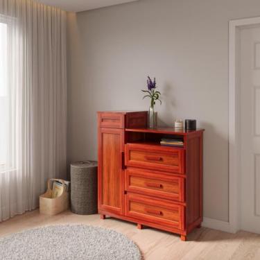 Imagem de Cômoda Sapateira com Espelho 1 Porta 3 Gavetas e Porta Jóias Cuiabá - 