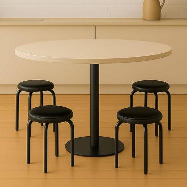 Imagem de Banqueta Cozinha Baixa Empilhável Industrial Kit 4 Jully D03 - D`Rossi