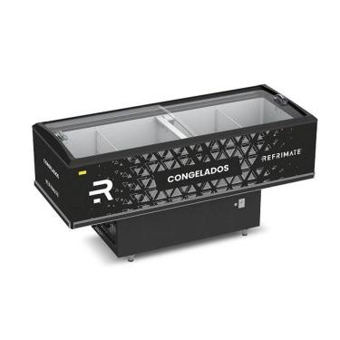 Imagem de Expositor Ilha Vanguard Top de Congelados e Resfriados Vidro Semi curvo 2,00m EIVT 2000 220v – Refrimate