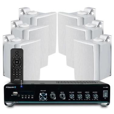 Imagem de Amplificador Bluetooth Usb Sd Slim 2000 Controle Remoto + 06 Caixas Jb