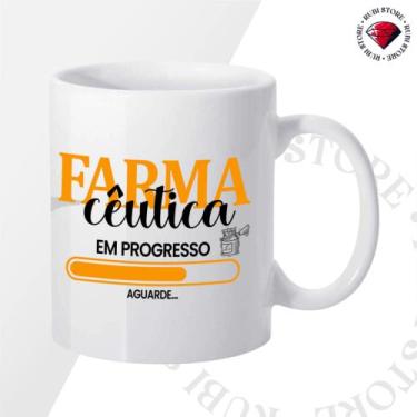 Imagem de Caneca de Cerâmica Mina Profissões Farmácia - Mina Store, Branca 2