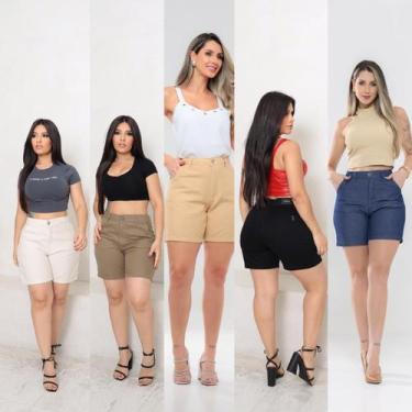 Imagem de Shorts bermuda jeans molinho meia coxa sem lycra com bolsos super na m