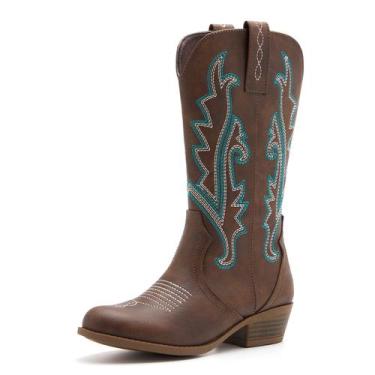 Imagem de Western Boots vodvob Embroidered Cowgirl Cowboy Kids