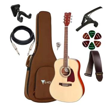 Imagem de Violão Eletroacústico Eagle Ch888 Folk Natural + Acessórios