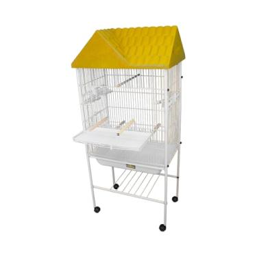 Imagem de Gaiolas Bragança, Gaiola Viveiro Para Calopsitas Telhadinho cor:Amarelo