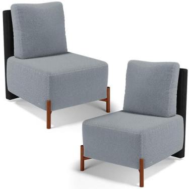 Imagem de Kit 02 Poltronas Decorativas Sala De Estar Living Hungria L02 material