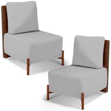 Imagem de Kit 02 Poltronas Decorativas Sala De Estar Living Hungria L02 material
