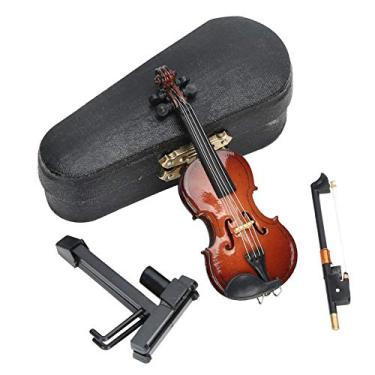 Imagem de Cryfokt Decorações Artesanais de Instrumentos, Modelo de Mini Violino Prático e Requintado, Mini para Escritório e Casa
