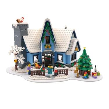 Imagem de Brickcessories - Display Base Compatible with Lego Set 10293 Santa’s Visit - Premium White Acrylic Base for Winter Village Series - Set not Included
