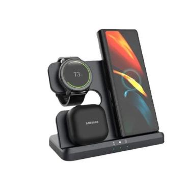 Imagem de Carregador sem fio 3 em 1 para Samsung/Galaxy Watch/Galaxy - Lightbek 