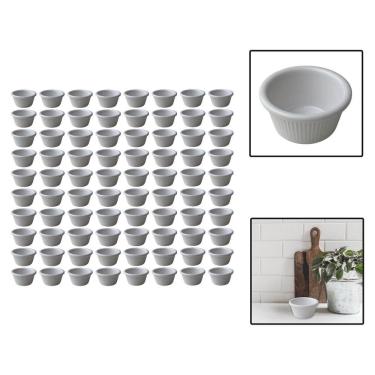 Imagem de Kit 80 Molheiras De Melamina Shoyu Molhos Ketchup 6,5Cm 50Ml