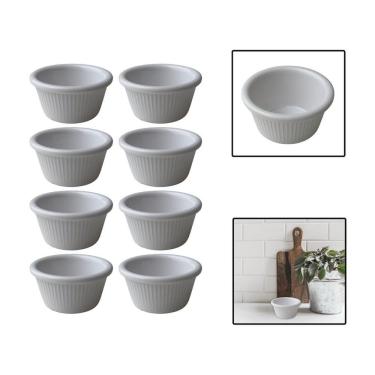 Imagem de Kit 8 Molheiras De Melamina Shoyu Molhos Ketchup 6,5Cm 50Ml