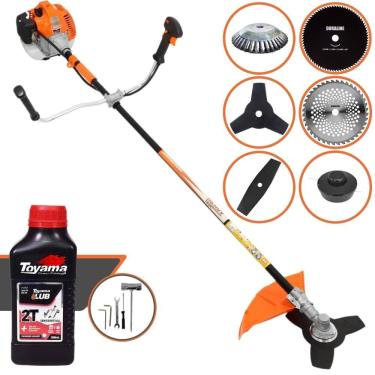 Imagem de Podador de Grama Multifuncional Vulcan VR520-H À Gasolina 52cc 2,5HP de Potência 10.000rpm Motor 2 Tempos Roçadeira Completa 6 Em 1 + ÓLEO TOYAMA FG50