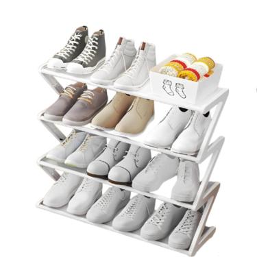 Imagem de Estante Sapateira 4 Prateleiras Organizador Brinquedos Quarto Lavanderia Porta Objetos Industrial 12 Pares Multiuso