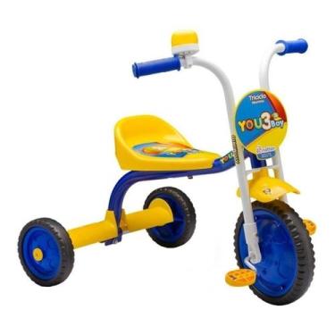 Imagem de Triciclo Meninos Nathor You Boy Azul e Amarelo