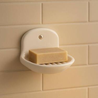 Imagem de Saboneteira de Parede com Ventosa de Alta Pressão Branco Ideal para Az