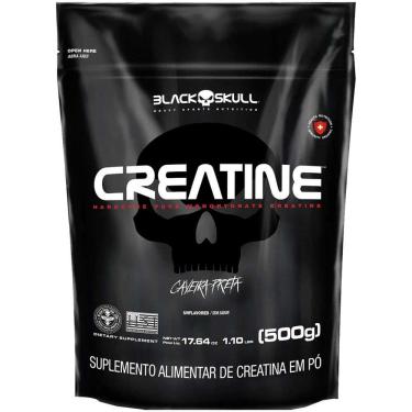 Imagem de Creatina Monohidratada 500G 100% Pura Black Skull Sem Sabor
