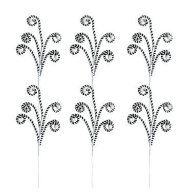 Imagem de Bibelot Palhetas de árvore de Natal de bengala doce, enfeite de doces de Natal preto e branco, 43 cm, enfeites de árvore grandes de Natal para artesanato faça você mesmo, guirlanda de casa, decoração