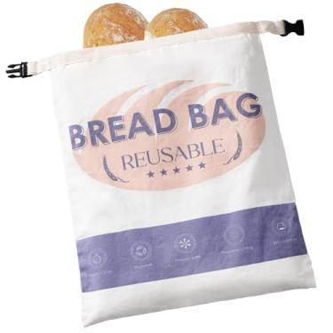 Imagem de Meowoo Sacos de pão de cera de abelha para pão caseiro, sacos reutilizáveis de cera de abelha para fermento, sacos de algodão encerado com zíper selado, mantém sacos de armazenamento de alimentos