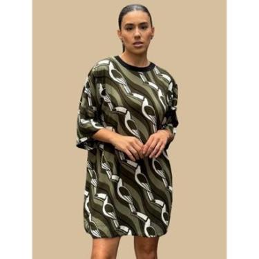 Imagem de Vestido Tshirt Estampado Tucano Grafico Farm Cor:;Tamanho:M-Feminino