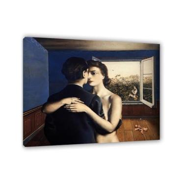 Imagem de Paul Delvaux Print The Joy of Life Painting on Canvas Famous Art Posters Surrealism Wall Art Picture For Home Office Decor Unique Gift 35x30cm (35.6x30.5 cm) Emoldurado