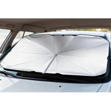 Imagem de 1 PÇ Protetor de Para-brisa de Carro Dobrável, Capa de Janela Frontal para Bloquear o Calor e os Raios UV para Proteção Interior do Veículo