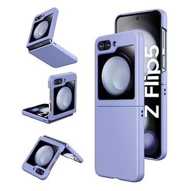 Imagem de Foluu Capa Slim Fit para Samsung Galaxy Z Flip 5, PC fosco ultrafino com aderência antiderrapante capa protetora total para Samsung Galaxy Z Flip5 5G 2023 (roxa)