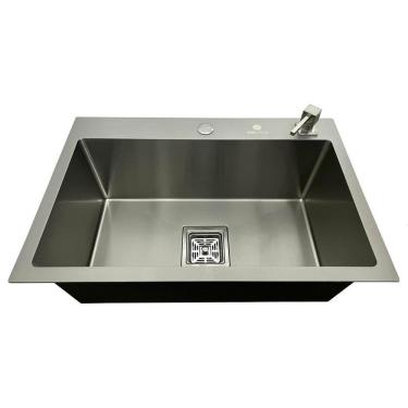 Imagem de Cuba Gourmet Quadrada Aço Inox 304 Escovada 60X40 Acessórios