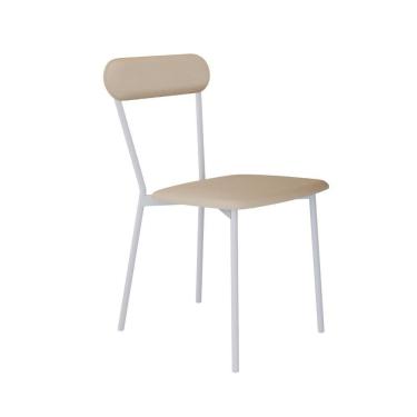 Imagem de Cadeira Vintage Emília Fixa C-4 Pes 450 X 505 X 810 Mm C-1 Un. Pés Brancos. Cy.areia Light Areia Light City