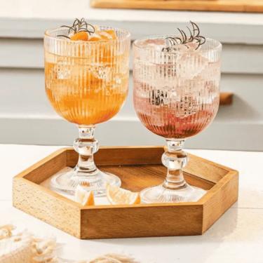 Imagem de Jogo de Taças Vidro 6 Taças 300 ml  6 Taças 70 ml - Taça Vinho Licor