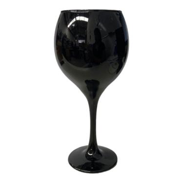 Imagem de Cálice Negro Altar Vinho 400ml 20 cm Em Vidro Celebra Nadir