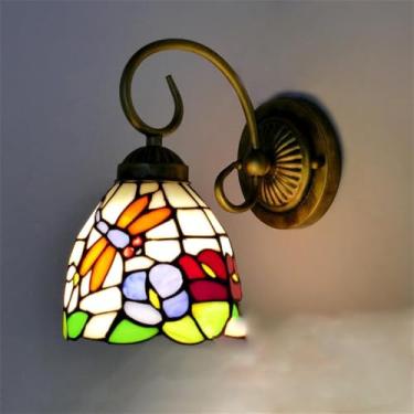 Imagem de Luminária de parede retrô americana com LED, luxuosa e criativa, para sala de estar, restaurante, quarto, escritório, casa de campo, hotel, café, bar, corredor e escada (Estilo 15)