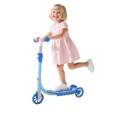 Imagem de ADUBENRY Kids Kick Scooters, 3 Wheel Scooter for Kids Ages 3-10, LED Lighted Wheels with 3 Adjustable Height Handlebars for Boys & Girls Blue