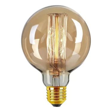Imagem de 2X Lampada Vintage Retro G80 Filamento De Carbono 40W E27 Lu